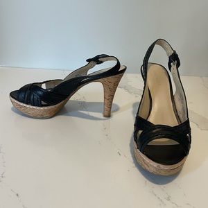 Nine West sling back peep toe heel